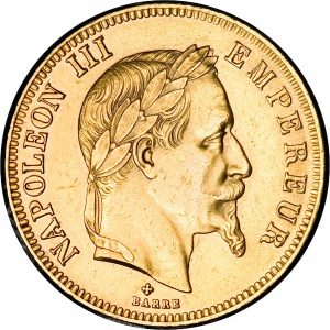 100 francs or napoléon III tête laurée