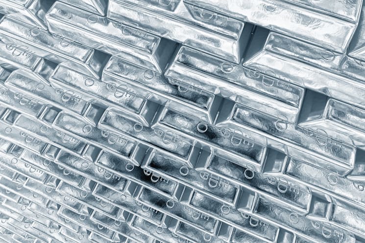 Stacked platinum bars