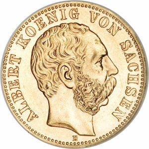 Pièce 10 Mark Or Albert de Saxe 1874 à 1902