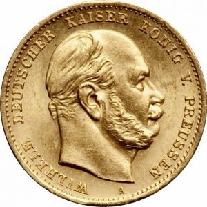 Pièce 10 Mark Or Wilhelm I 1872 à 1888 Recto