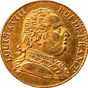 Pièce 20 Francs Or Louis XVIII en Exil Londres