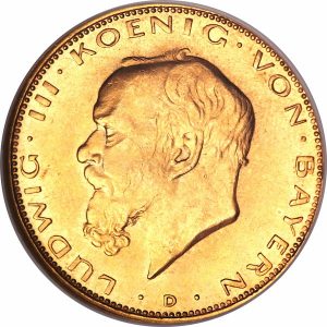 Pièce 20 Mark Or Ludwig III 1914