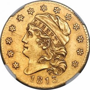 Pièce 5 Dollars Or Liberty 1813 à 1834 Recto