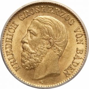 Pièce 5 Mark Or Friedrich I 1877