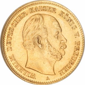 Pièce 5 Mark Or Wilhelm I 1877 et 1878