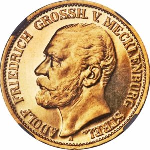 Pièce 10 Mark Or Adolf Friedrich V 1905 Recto