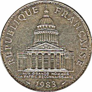 Pièce 100 Francs Panthéon Recto
