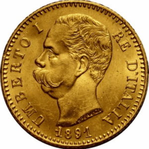 Pièce 20 Lire Or Humbert Ier - Union Latine Recto