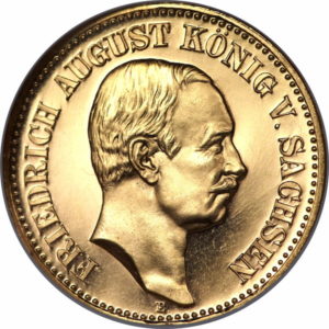Pièce 20 Mark Or Friedrich August III Recto