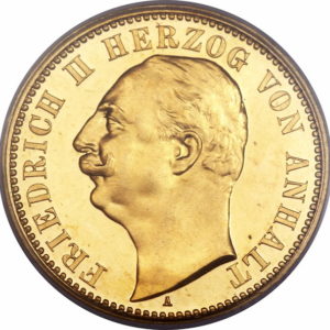 Pièce 20 Mark Or Friedrich II 1904 Recto