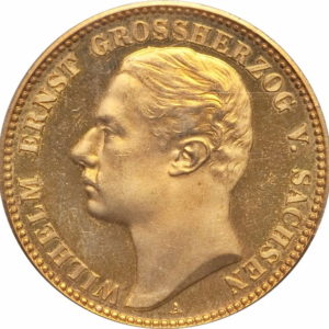 Pièce 20 Mark Or Wilhelm Ernst 1901 Recto