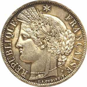 Pièce 5 Francs Ceres sans Légende Recto