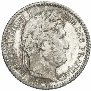 Pièce 25 Centimes Louis Philippe Ier recto