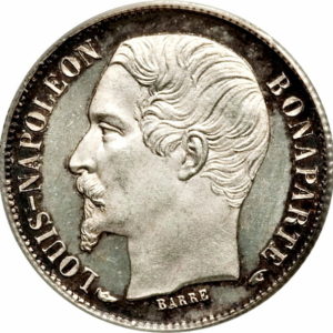 Pièce 50 Centimes Louis Napoléon Bonaparte recto