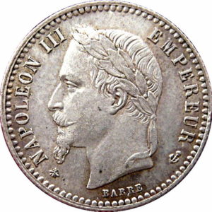 Pièce 50 Centimes Napoléon III 1864 à 1869 recto
