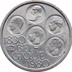 Pièce 500 francs - 150 ans de l'indépendance de la Belgique Recto