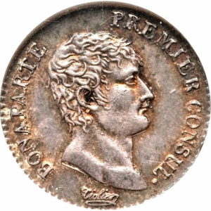 Pièce Demi Franc Bonaparte 1er Consul recto