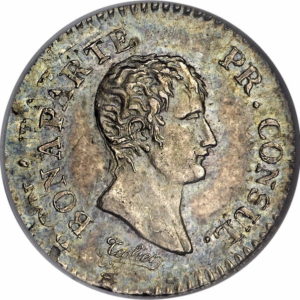Pièce Quart de Franc Bonaparte recto