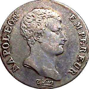 Pièce de Demi Franc Napoléon Tête Nue recto