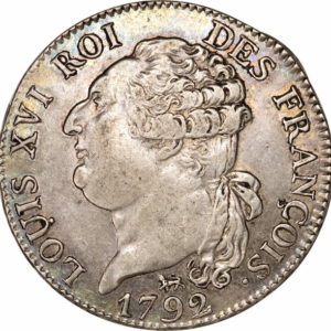 Pièce demi Ecu de 3 Livres Louis XVI - Français recto