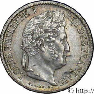 Pièce demi Franc Louis Philippe Ier 1831 à 1845 recto