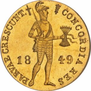 Pièce 1 Ducat Or 1849 à 1885 Recto