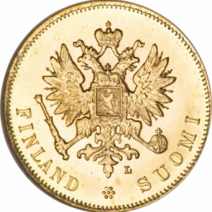 Pièce 10 Markkaa Or 1878 à 1913 Recto