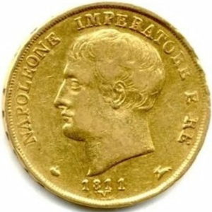 Pièce 20 Lire Or Napoléon 1er Type Recto