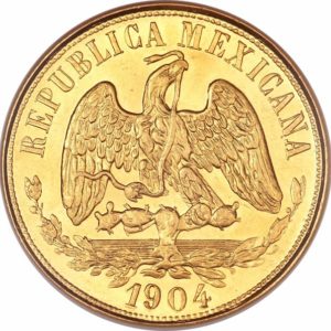 Pièce 20 Pesos Or 1870 à 1905 Recto