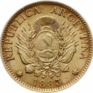 Pièce 5 Pesos Or 1881 à 1896 Recto