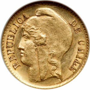 Pièce 5 Pesos Or 1895 à 1911 Recto