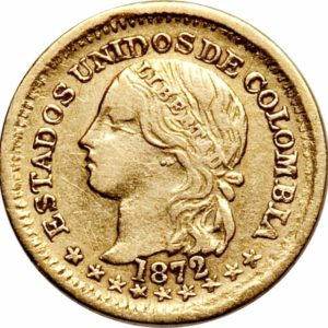 Pièce 1 Peso Or Colombie 1871-1878