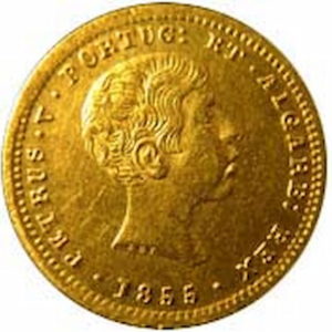Pièce 1 000 Reis Or 1855