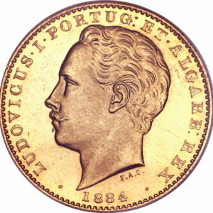 Pièce 10 000 Reis Or 1878 à 1889