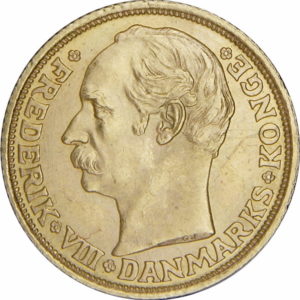 Pièce 10 Kroner Or 1908 à 1909