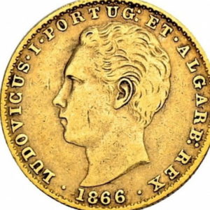 Pièce 2000 Reis Or 1864 à 1888