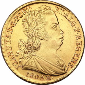 Pièce 6400 Reis Or Joao 1805 à 1817