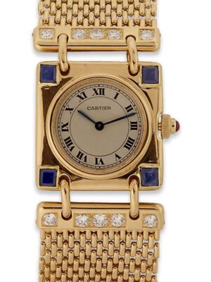 MONTRE BRACELET D'HOMME RETRO SAPHIRS ET DIAMANTS, PAR CARTIER.jpeg