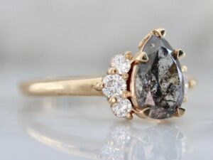 Miss Fortune Salt & Pepper Pear Cut Diamond Ring - 5_5.jpeg