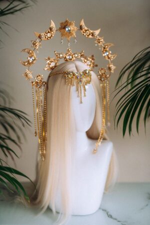 Moon Child Halo, Sun Jewellery, Halo, Halo Headpiece, Halo Crown, Halo Headlights, Crown, Celestial, Headpiece, Pregnancy Photo, Goddess