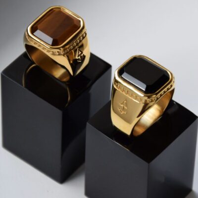 Signet Ring -ONYX RING , Stone RING, TIGER EYE RING.jpeg